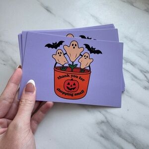 Purple Halloween Thank You Cards